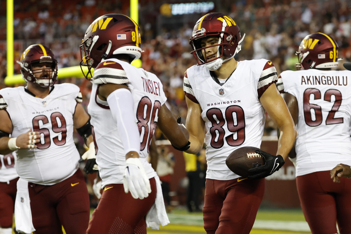 The Commanders white uniforms have some subtle tweaks for 2023. (USA Today)